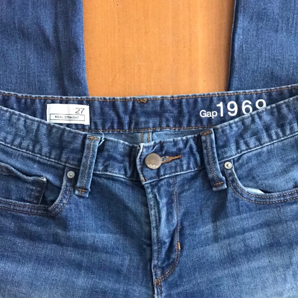 Gap Light Stone Wash Real Straight Jeans - Picture 3 of 3
